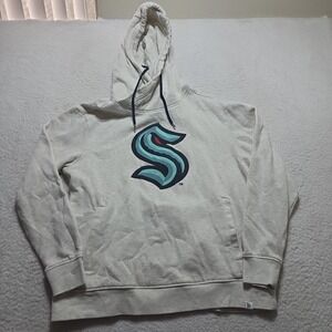 Seattle Kraken Pullover Hoodie Mens Size Large White